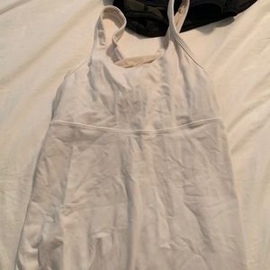 Lululemon white tank top with mesh